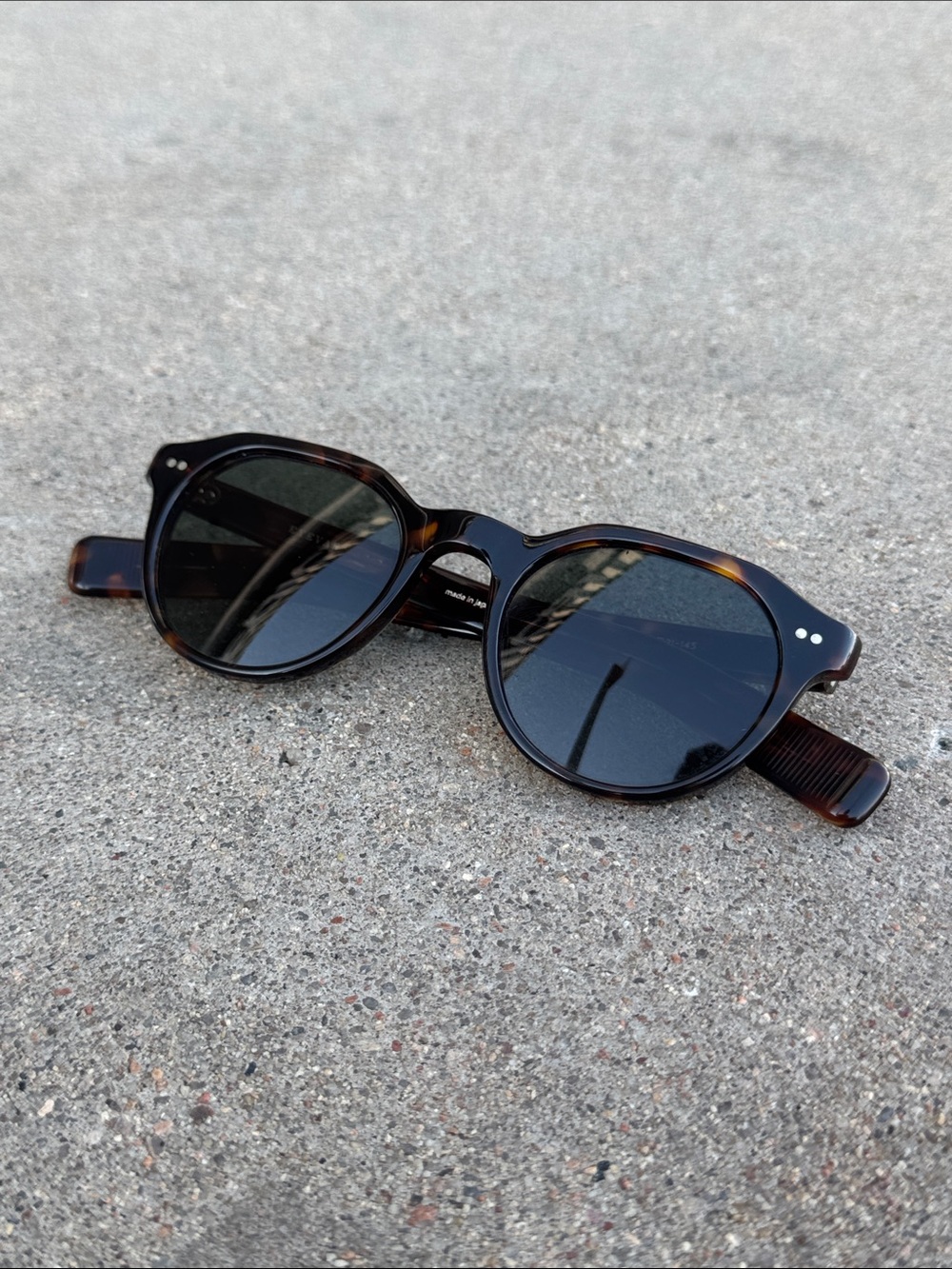 Eyevan Lubin-E Tortoiseshell Sunglasses Dark Lenses 48/21-145 - Made In Japan